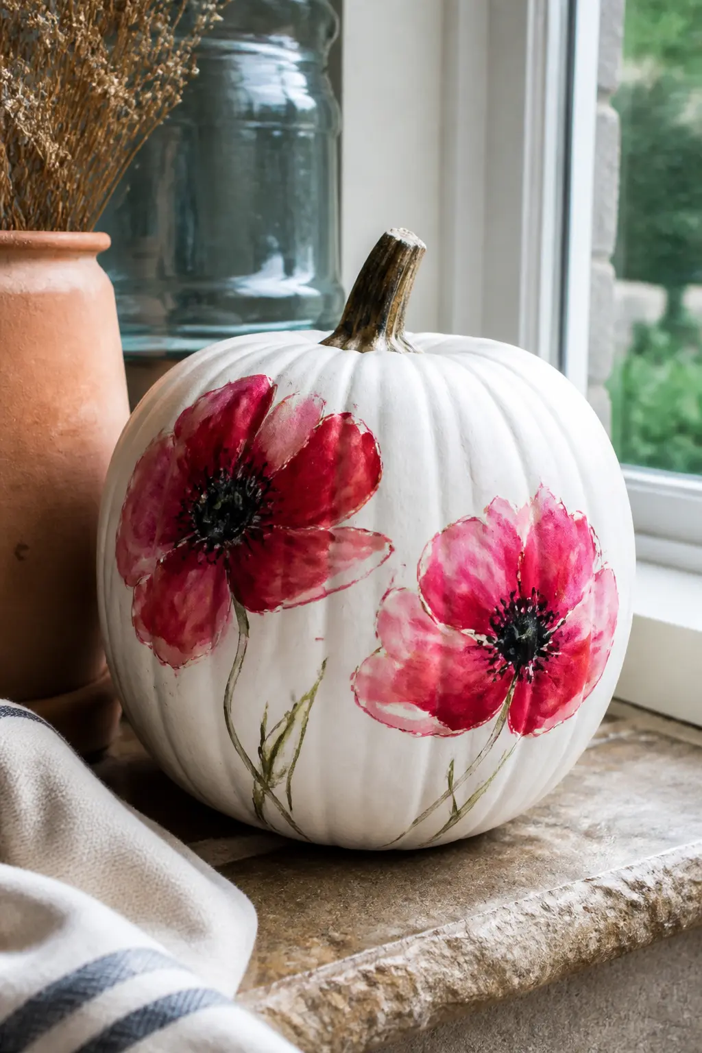 Poppies in Loose Wet-on-Wet Colour — Wet-on-wet painting means you apply a second colour before the first is dry, letting the two blend at the edges. Floral
