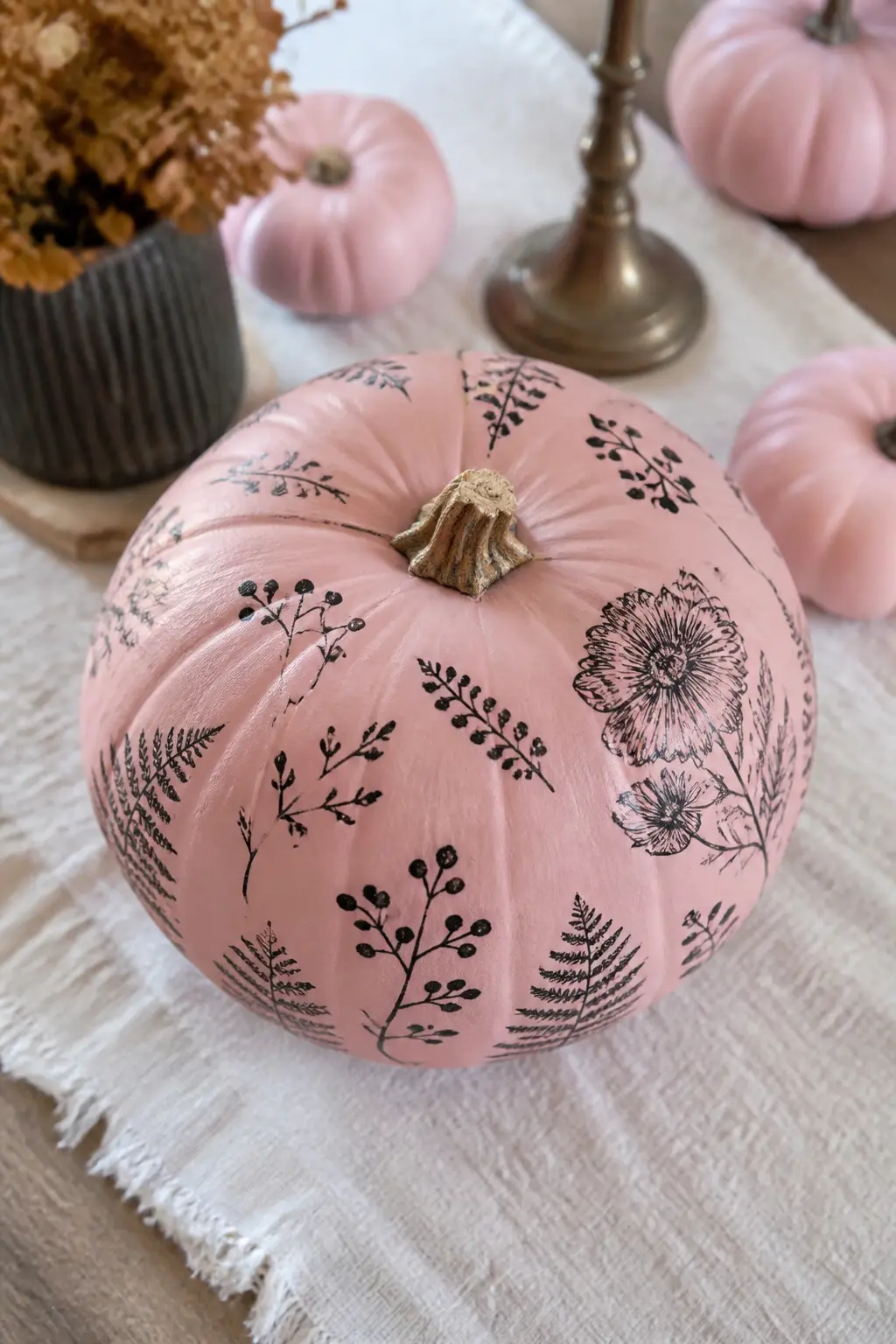 Temporary Tattoo Transfers Applied to a Painted Base — Botanical temporary tattoos, the kind sold for skin, transfer equally well to a sealed painted surface.