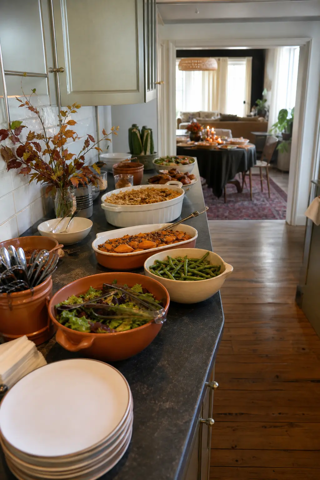 The Kitchen Counter as the Buffet