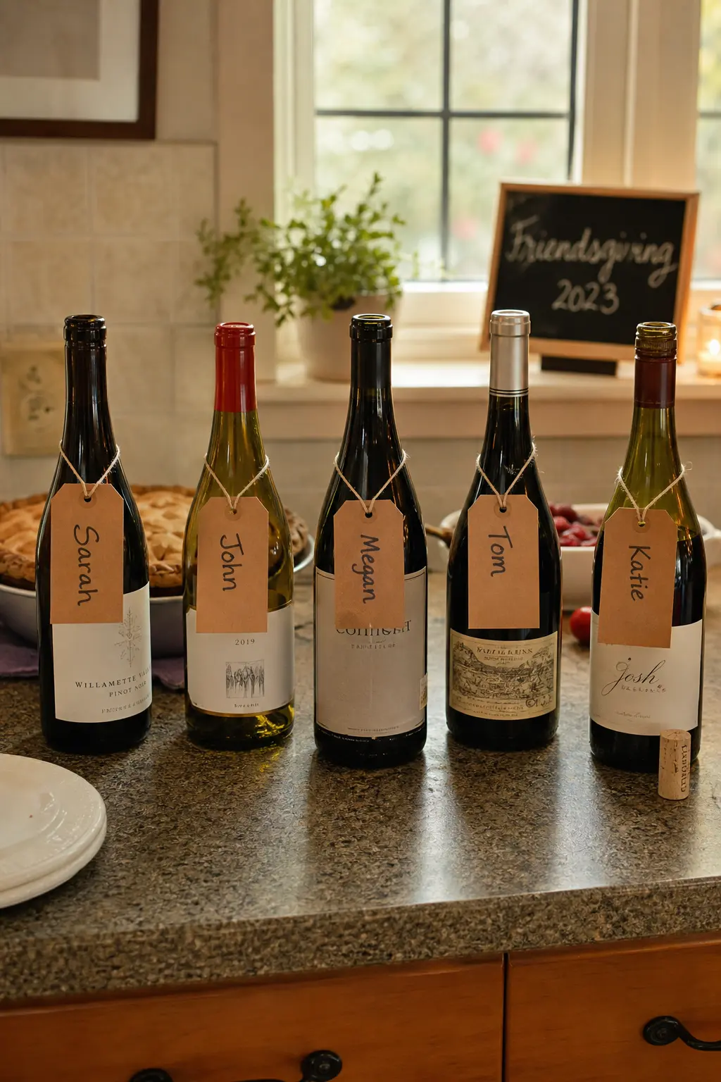 Wine Labelled by Who Brought It