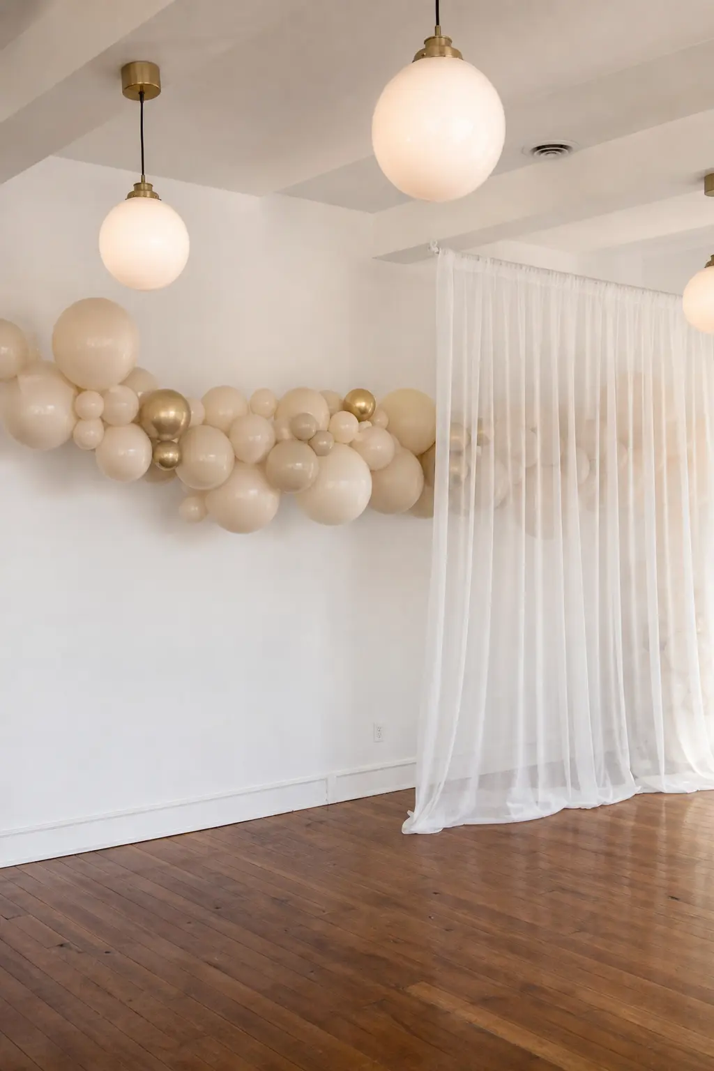 Garland Split by a Curtain