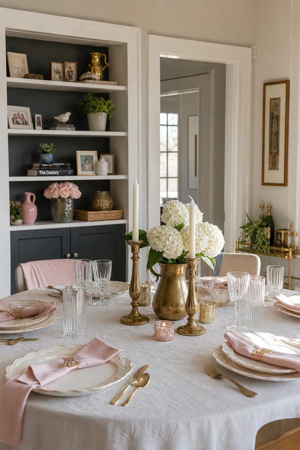 Blush and Cream with Brass Details