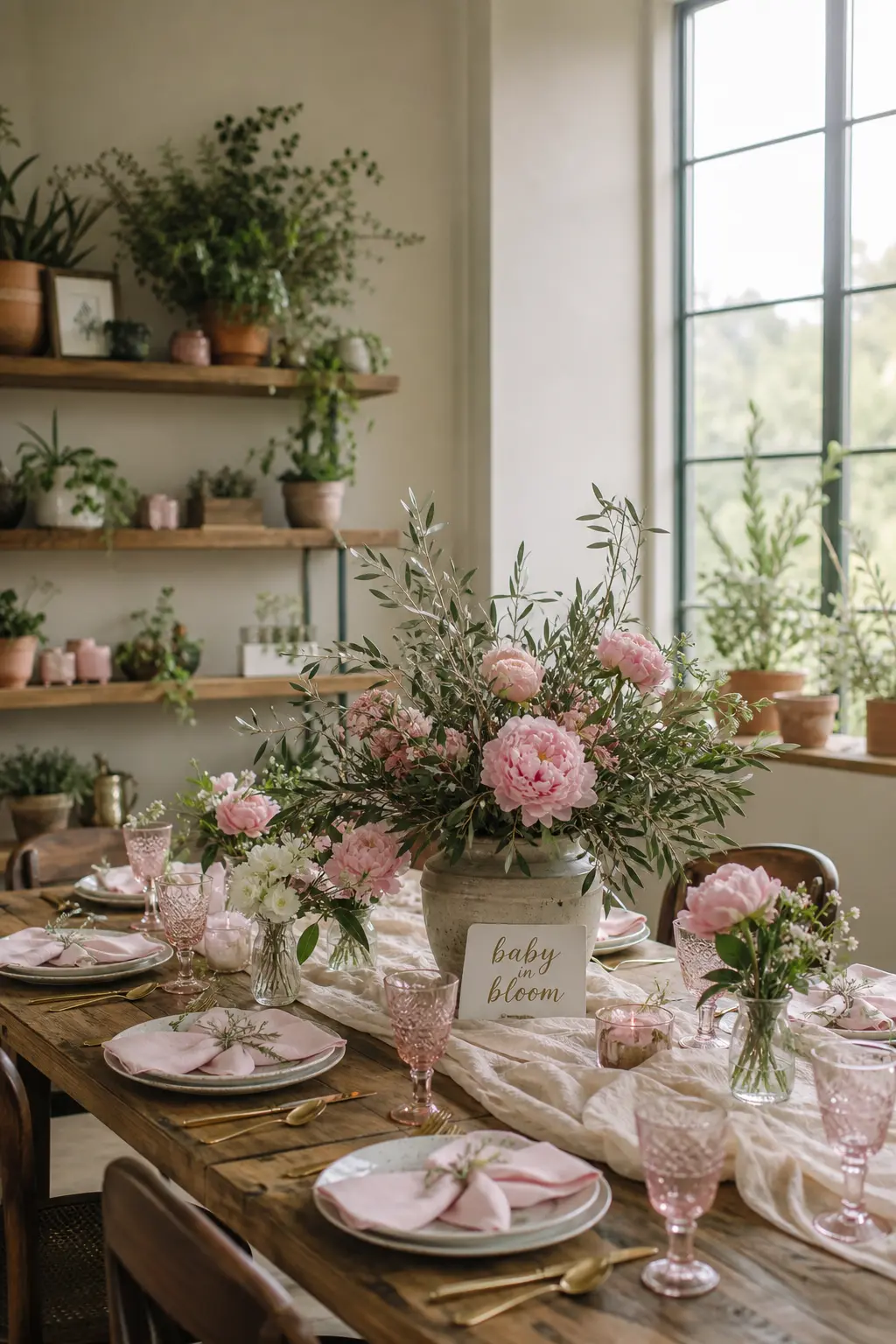Pink with Olive Green