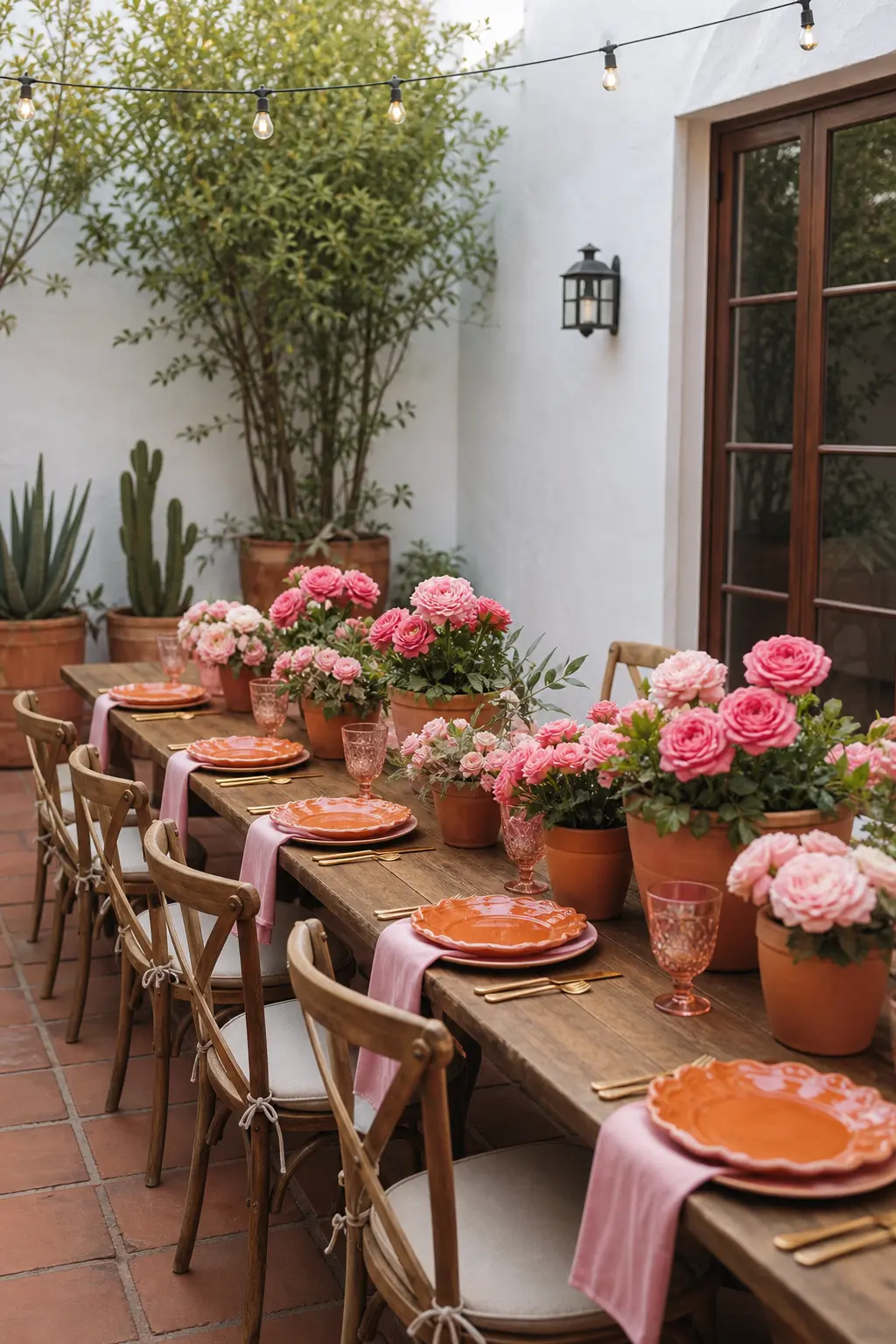 Pink Paired with Terracotta