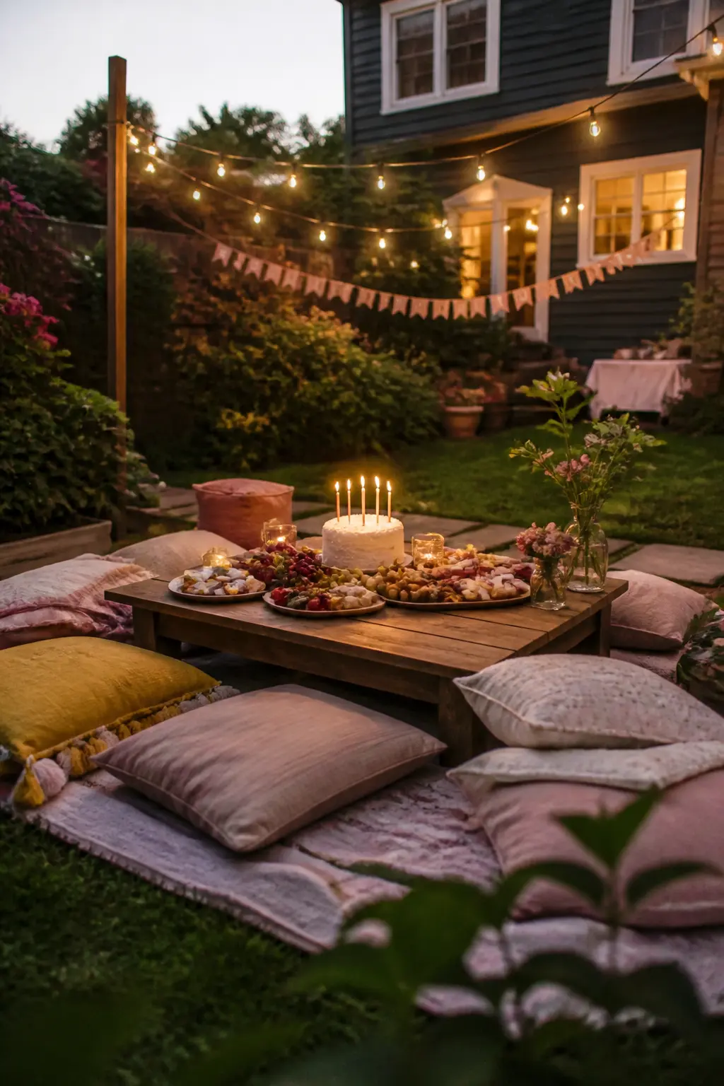 Garden Evening With Lights