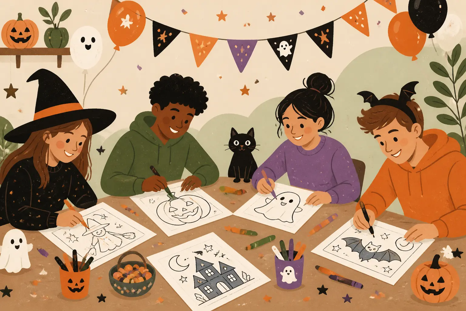 Halloween Alphabet Coloring Pages That Are Sweet Rather Than Scary