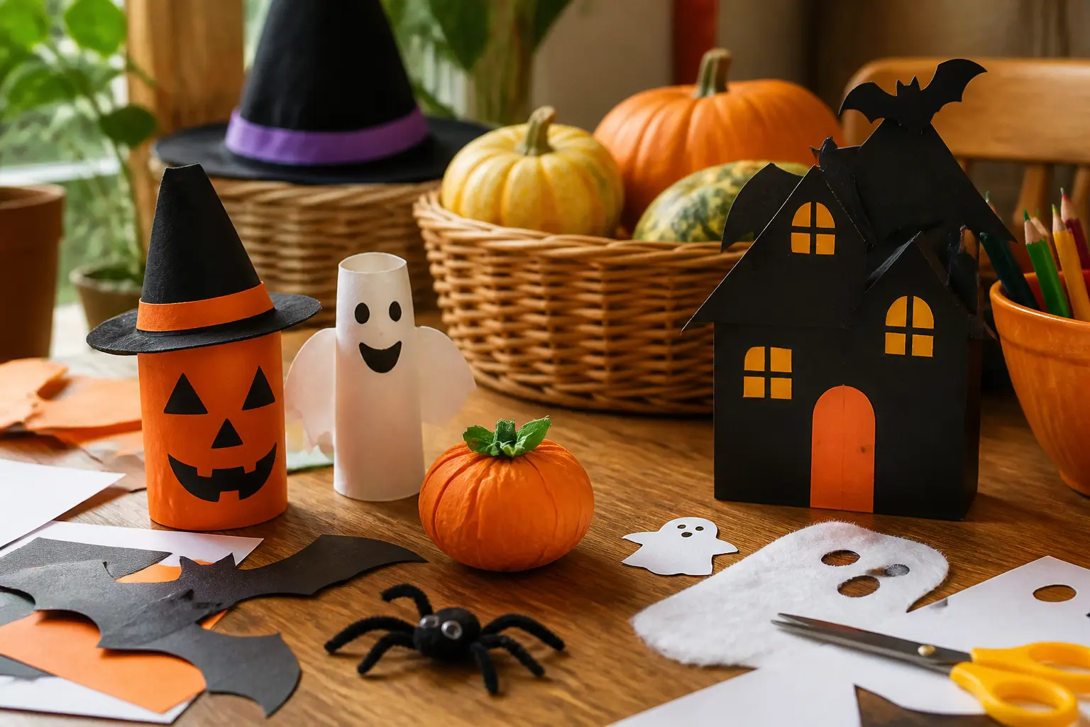 15 Halloween Crafts for Preschool That Work at a Table of Twenty