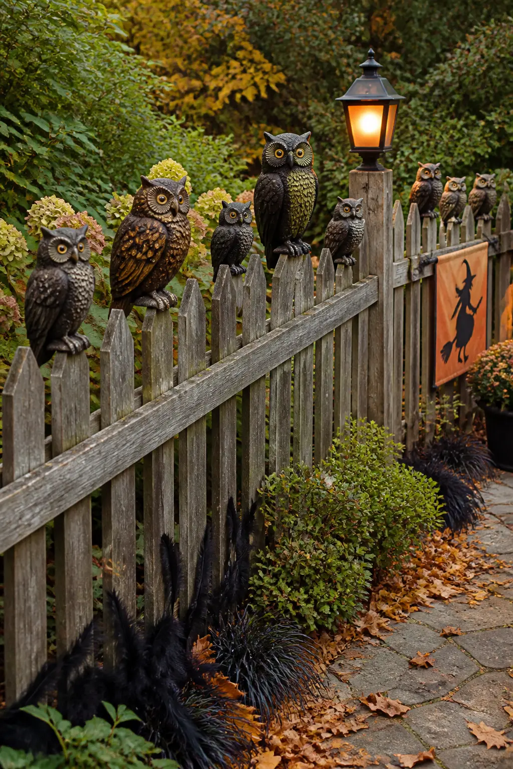 Build an Owl Cluster Along the Fence Line