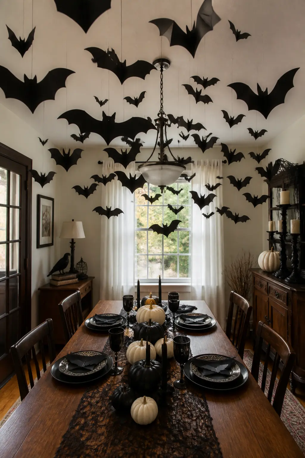 Cut and Hang a Paper Bat Swarm