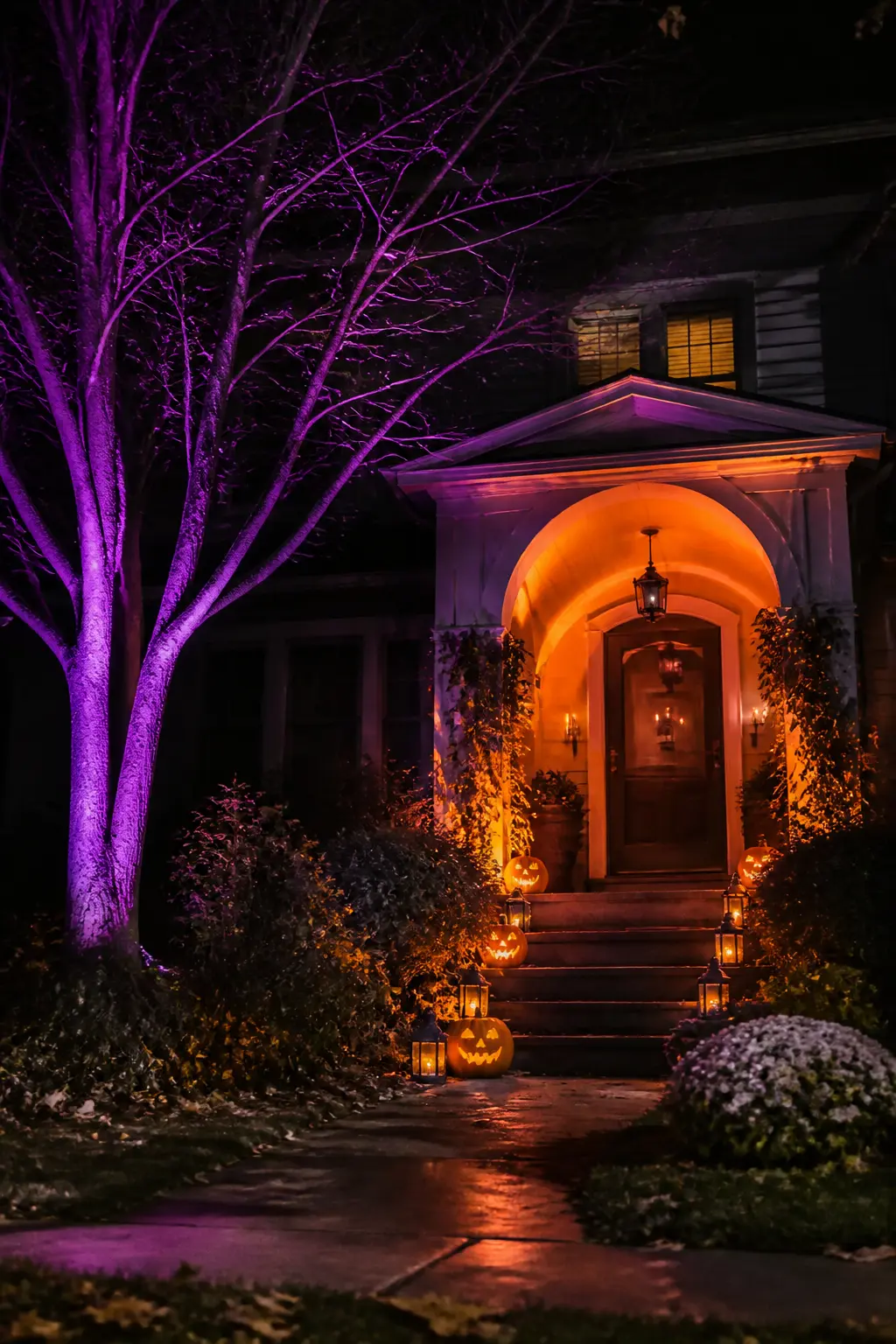 Run Uplighting Across the Facade (Second Variation)