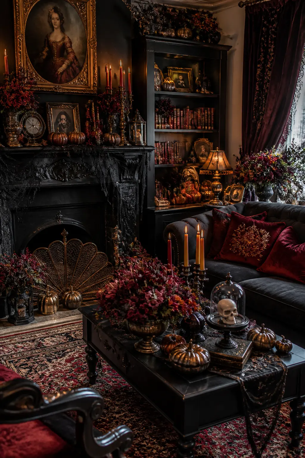 Stage a Full Parlour Scene Indoors