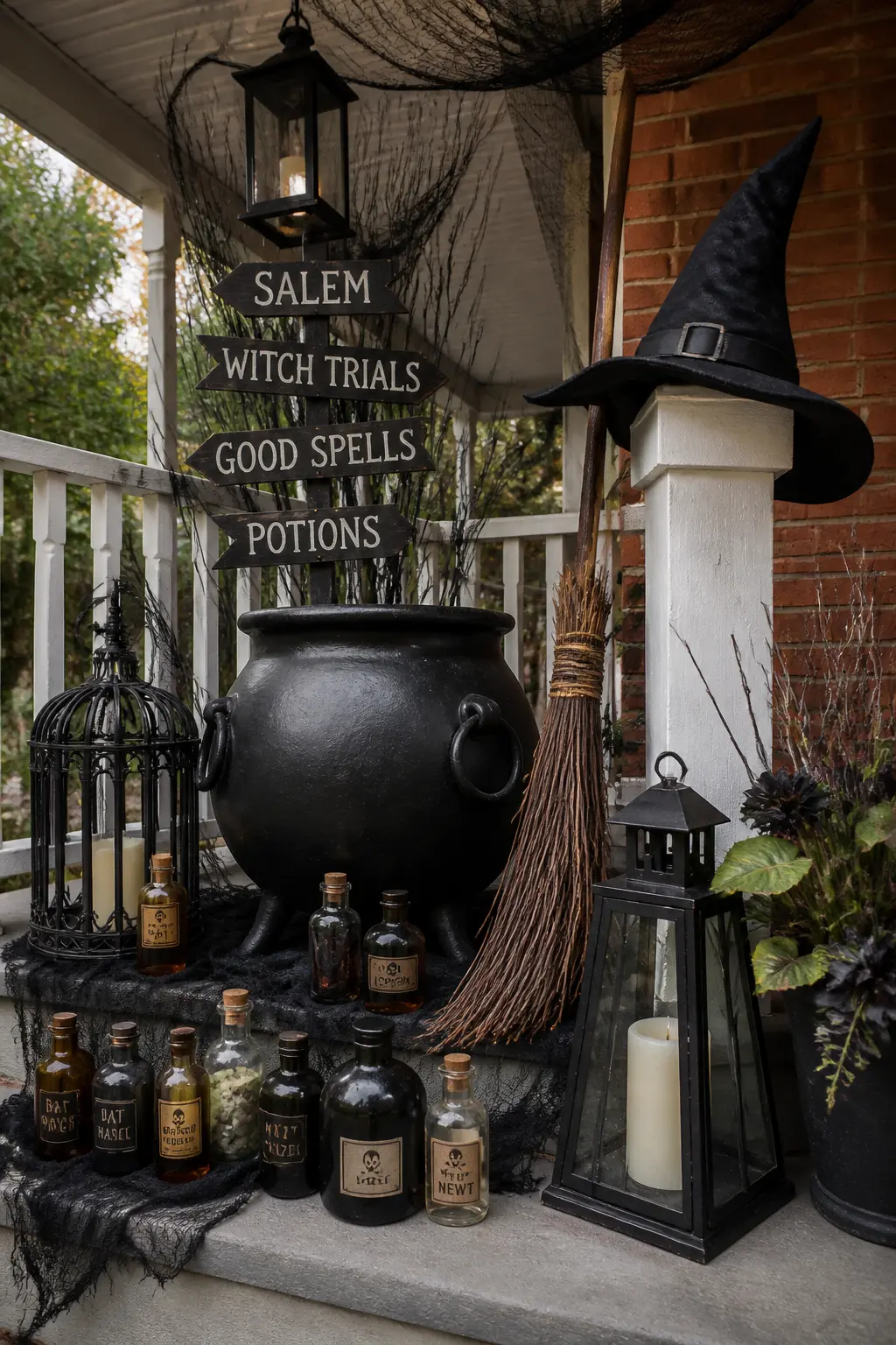 Stage a Witch Scene With Cauldron and Props