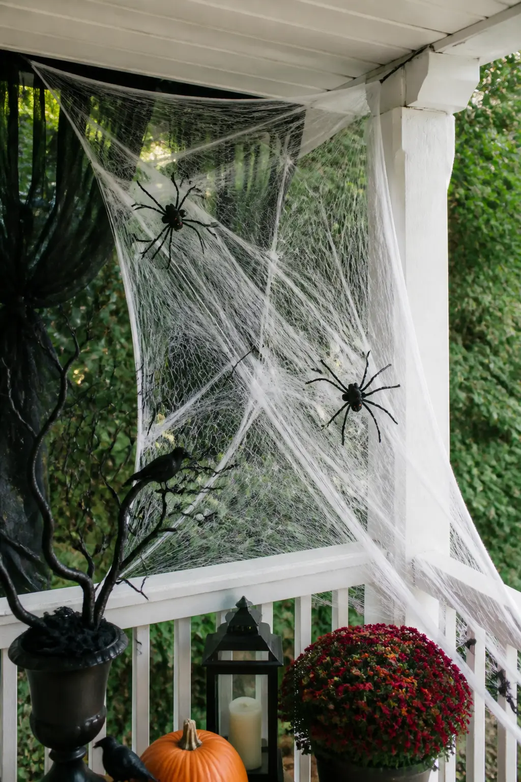 Stretch a Web Across the Porch Corner