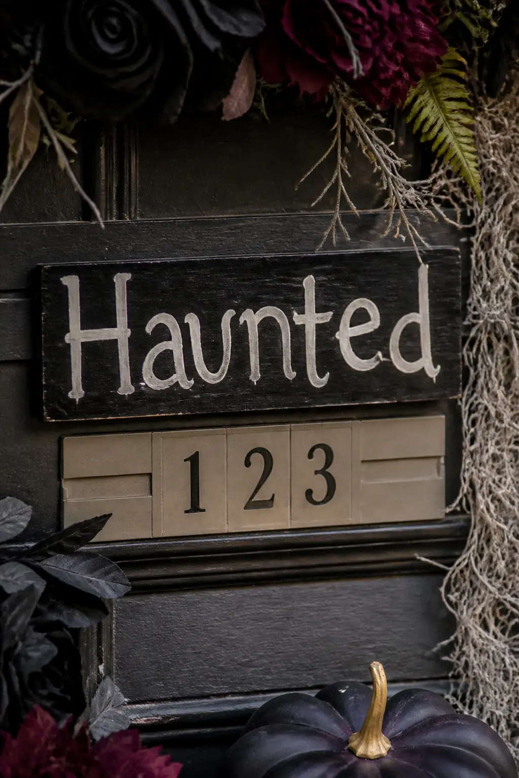 Address Plate Covered With a Hand-Lettered Sign