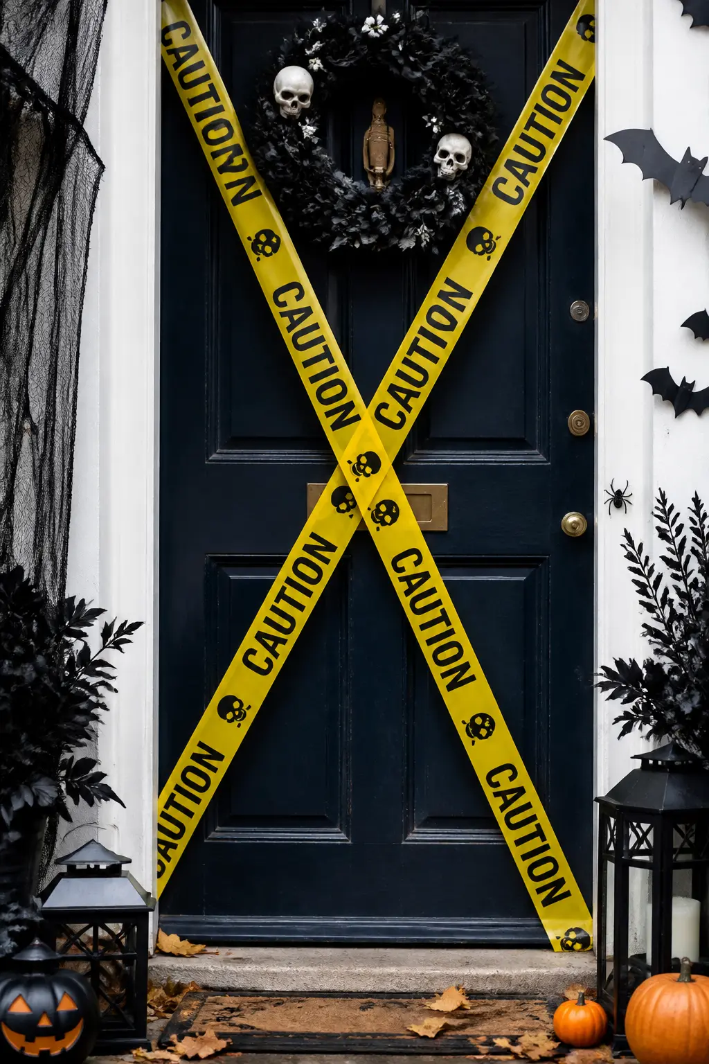 Caution Tape Crossed in an X