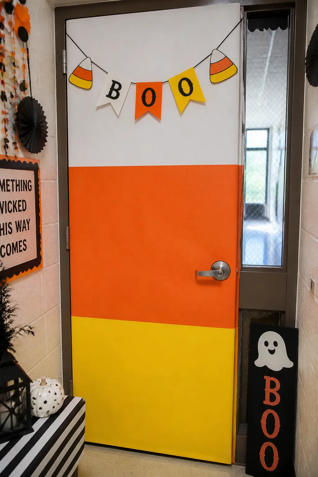 Candy Corn Stripes Door