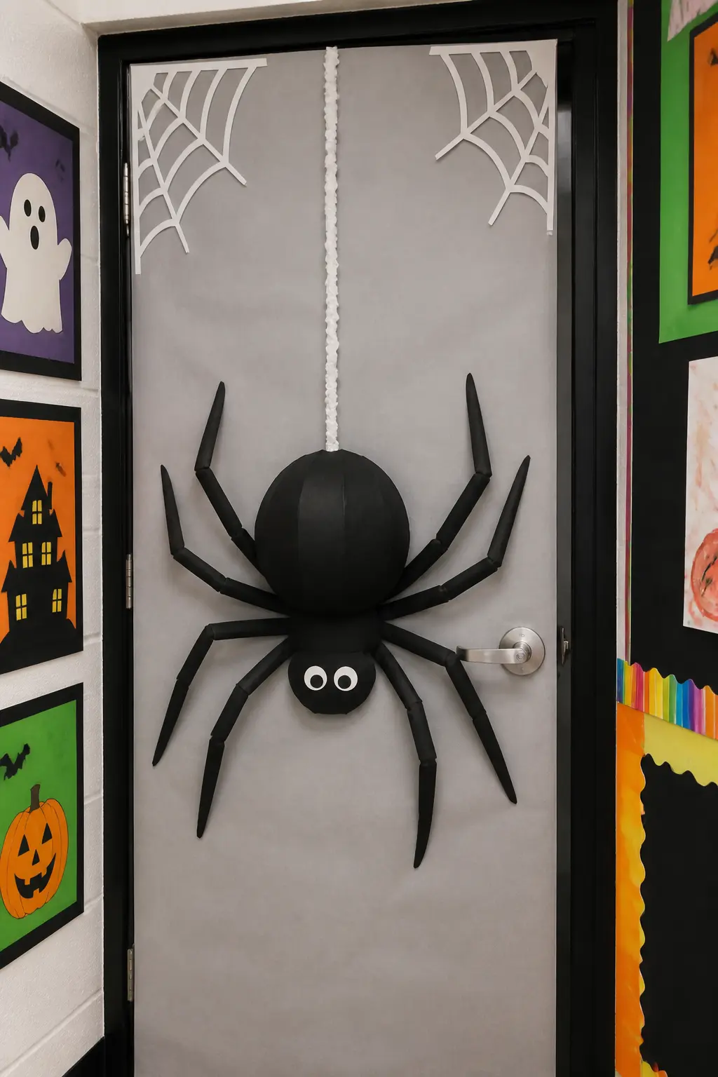 Giant Paper Spider Descending Door