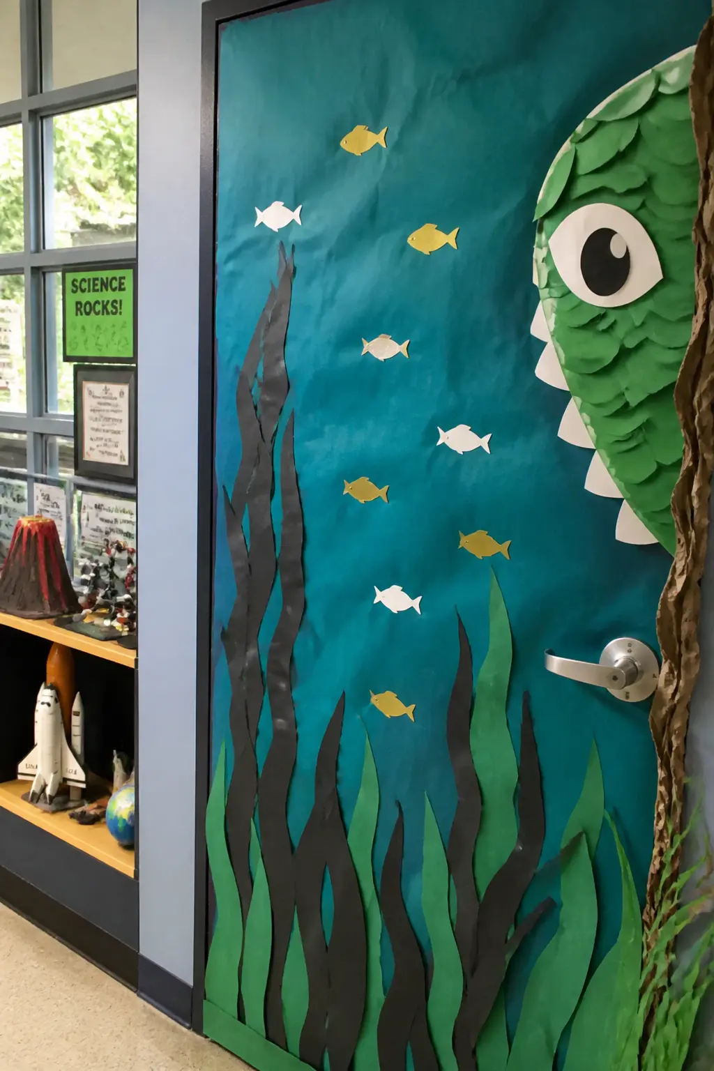 Paper Aquarium with Sea Monster Door