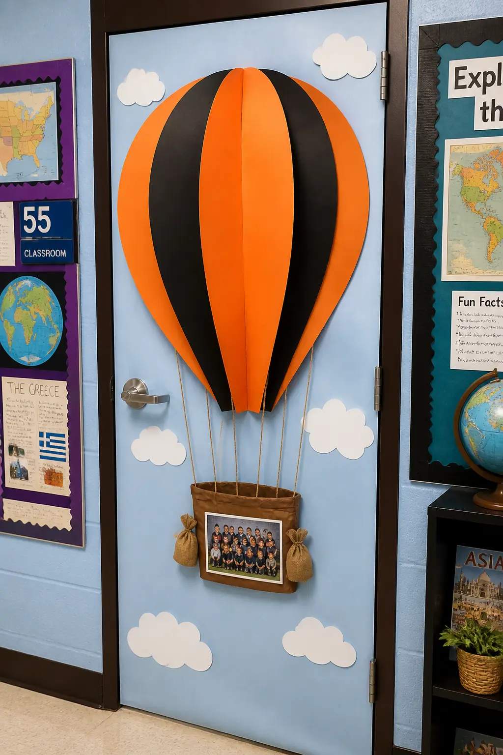 Paper Hot Air Balloon Door