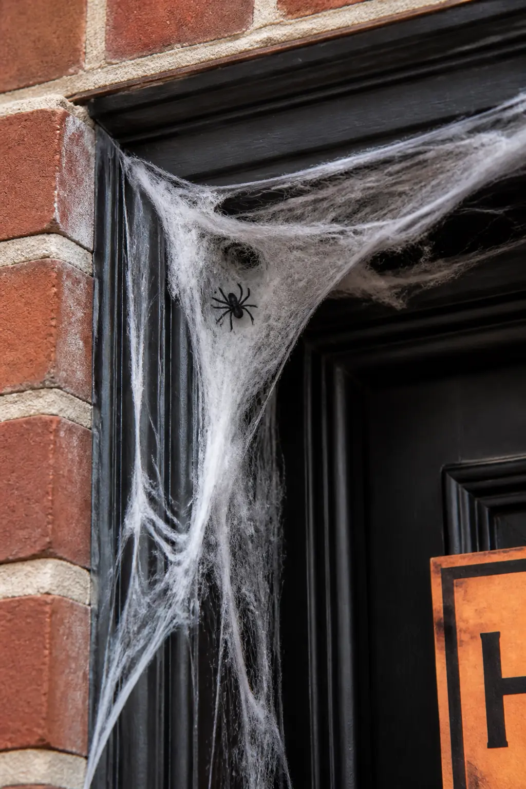 Cobweb Corners in All Four Door Corners With Spiders