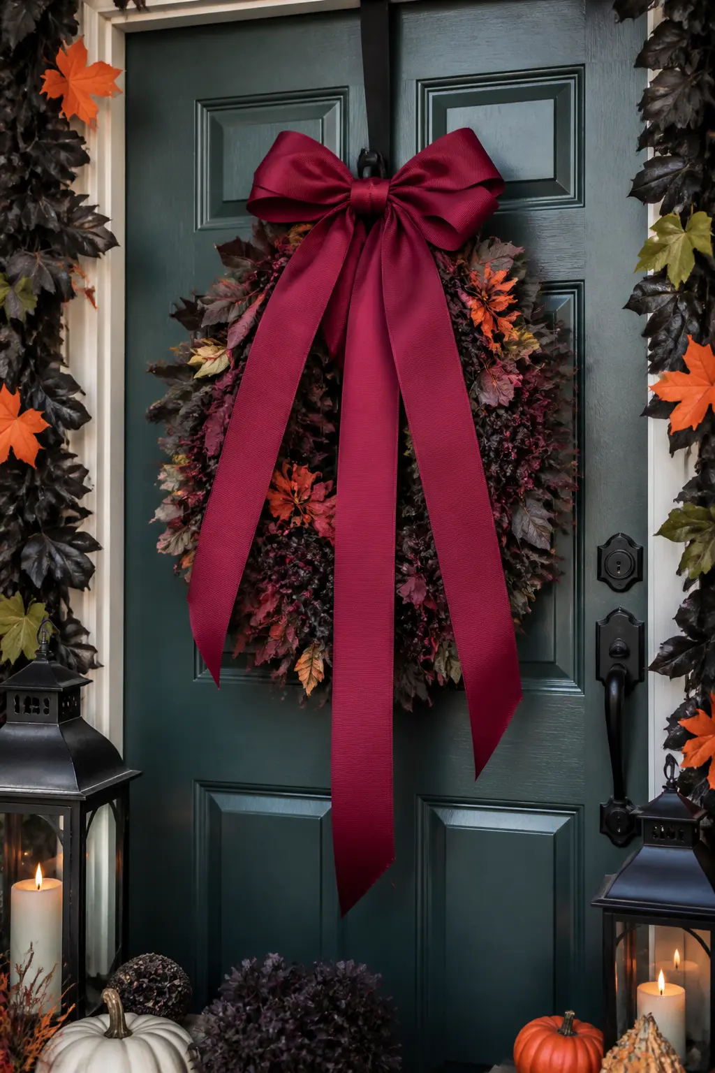 Deep Wine-Red Ribbon Instead of Orange