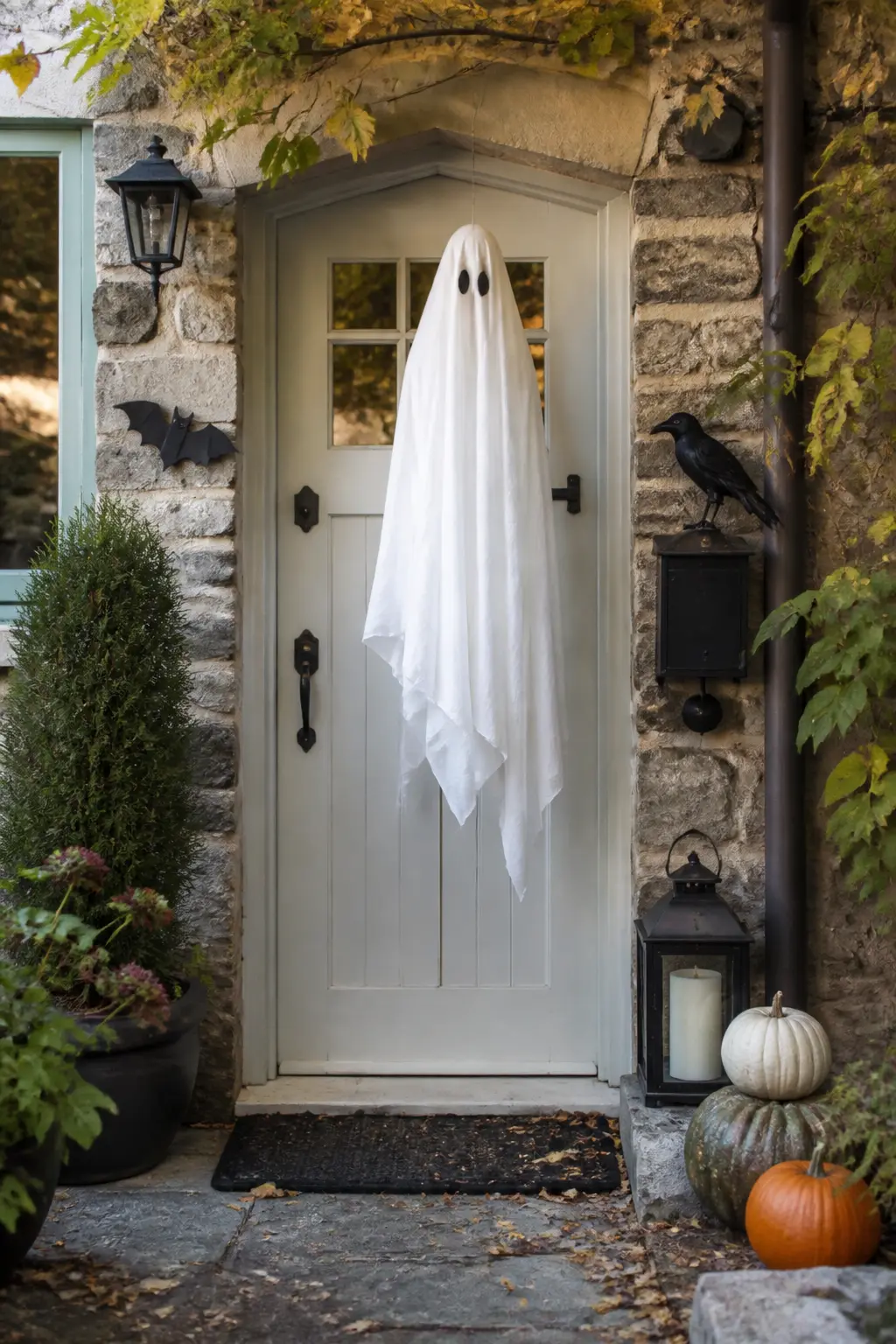 Ghost Figure Hung in Front of the Door