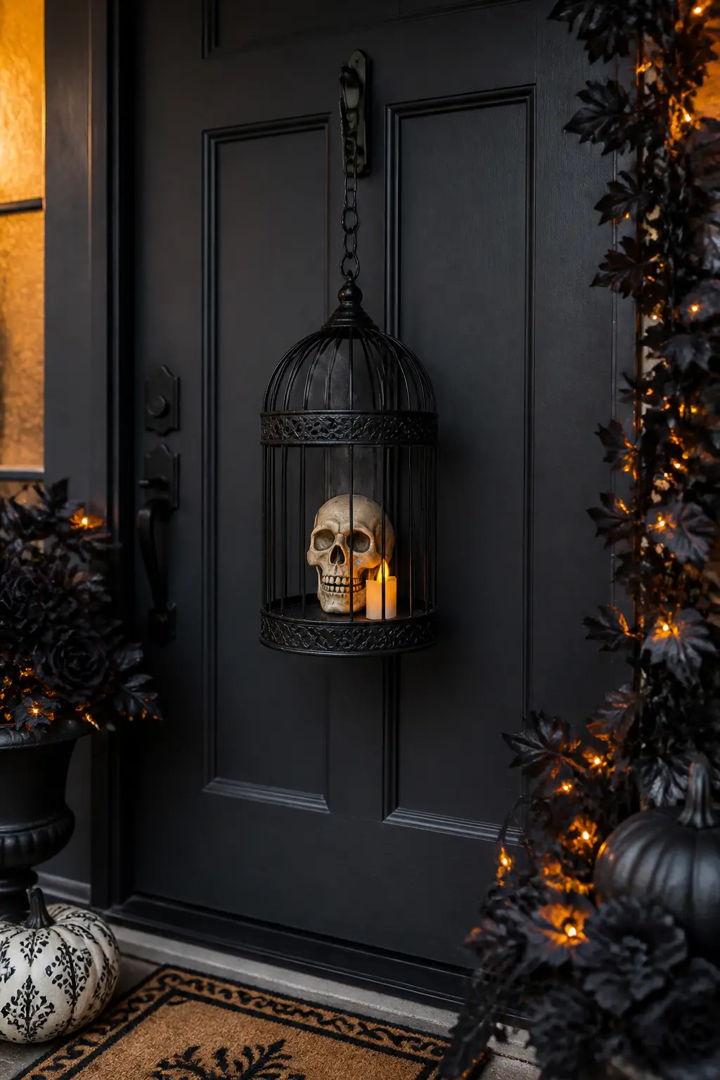Hanging Cage on the Hook Instead of a Wreath