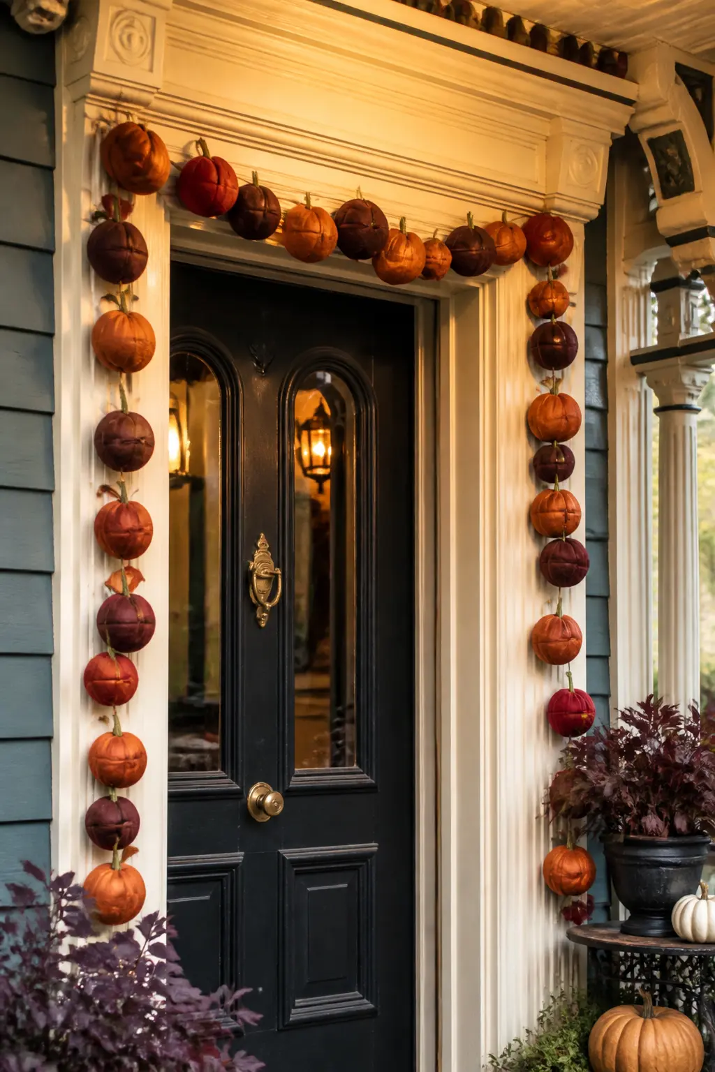 Pumpkin Garland Framing Three Sides