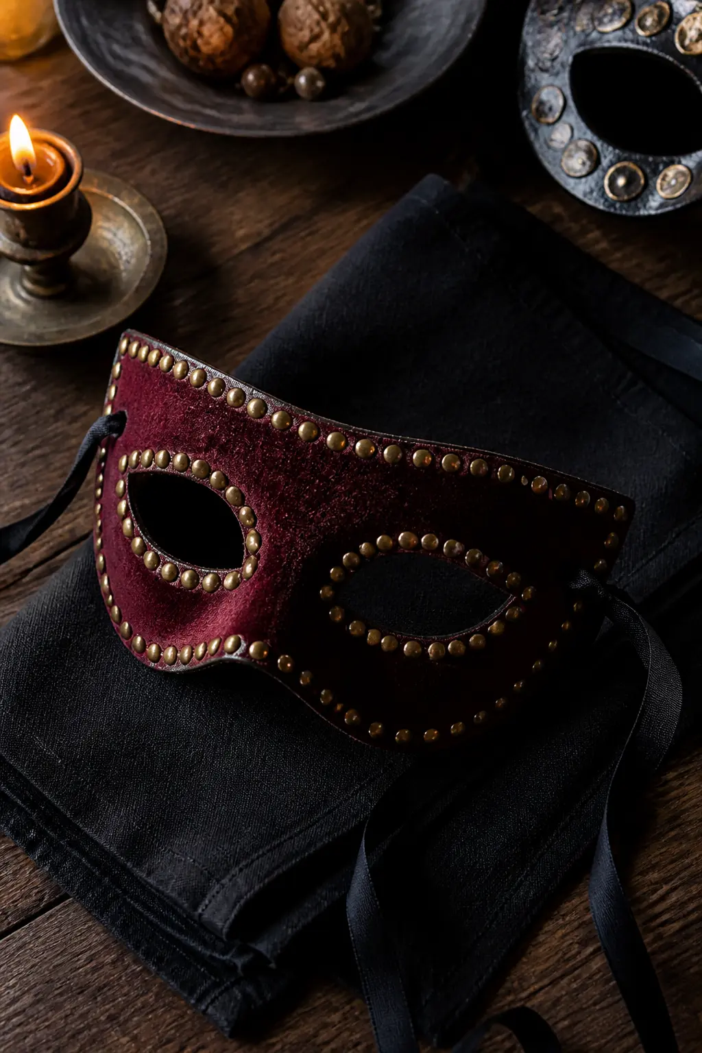 Velvet and Buckram Domino Mask — A classic domino mask in heavy interfacing (buckram weight) gives the shape. Halloween masks diy