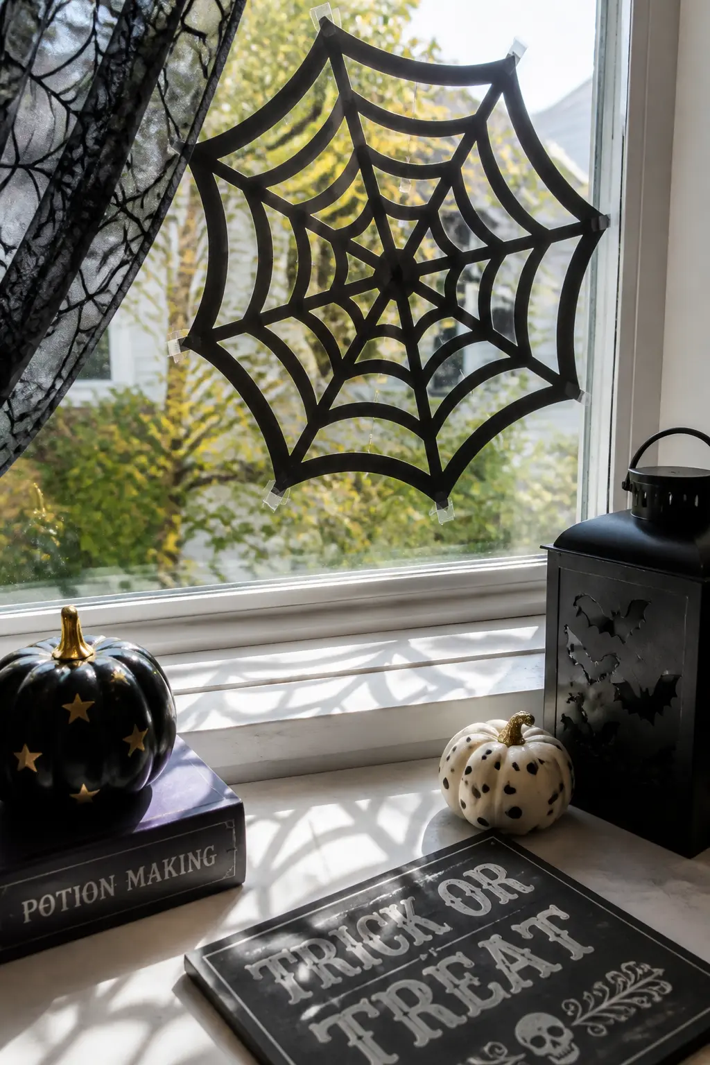 Spider Web Paper Cutout