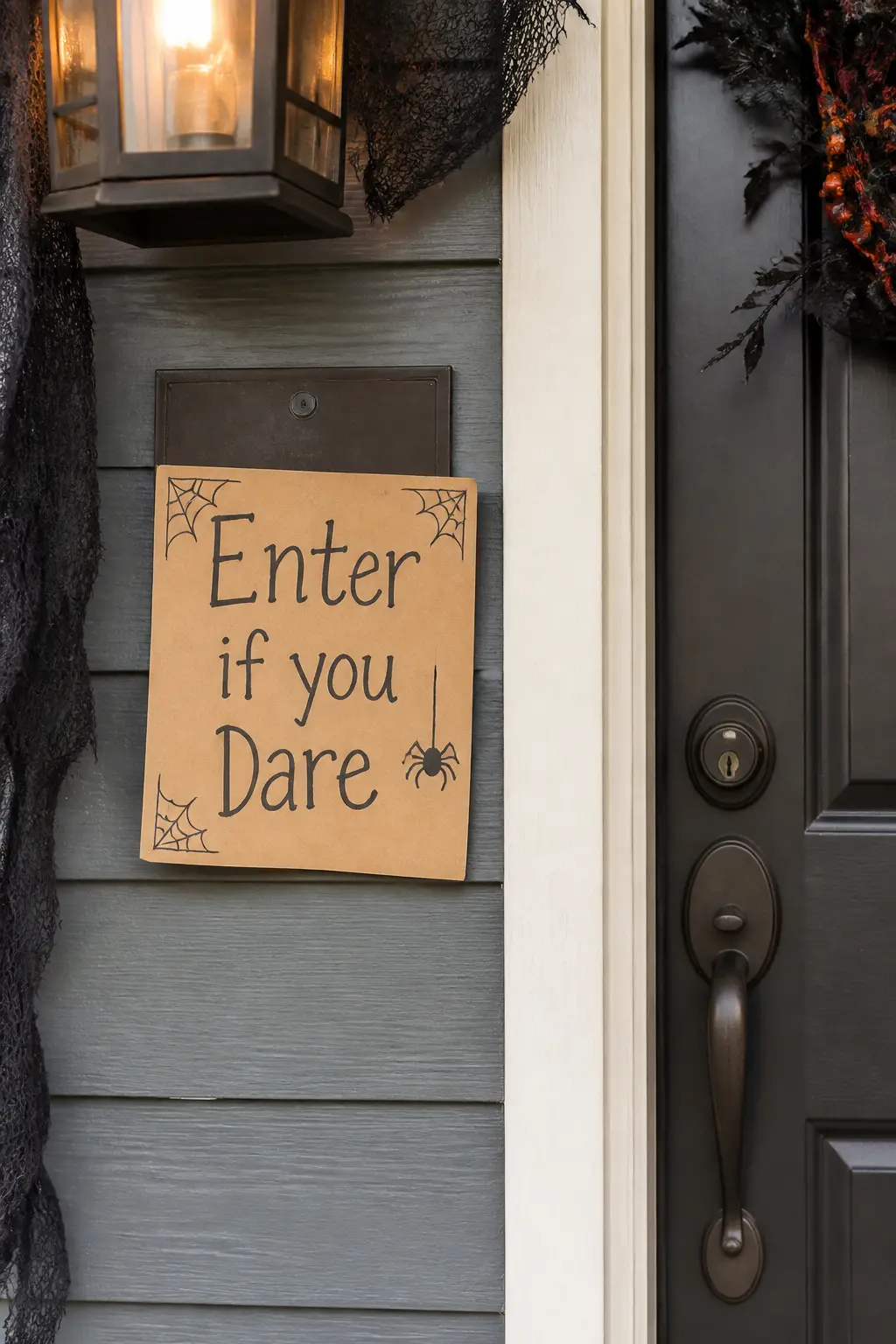Address Plate Covered With a Hand-Lettered Sign
