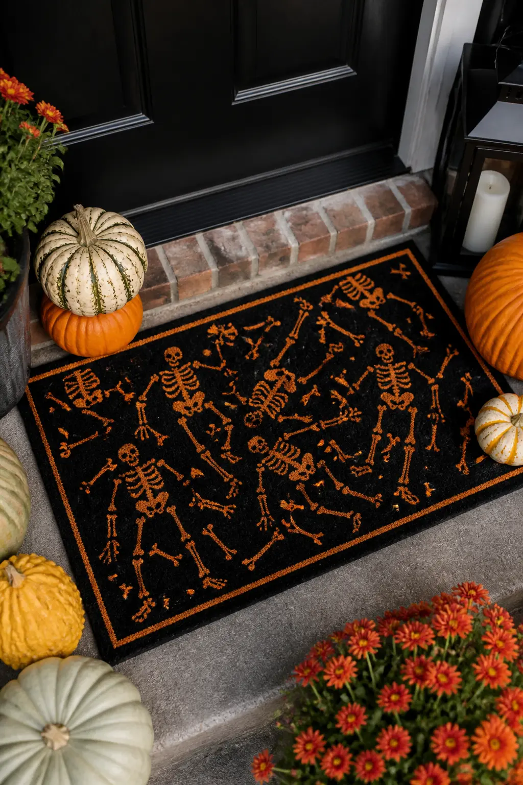 Black and Orange Doormat Swapped in for October