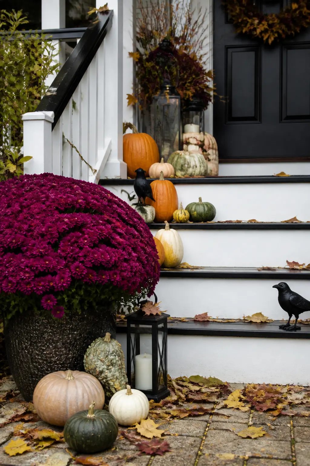Deep Plum Mums Instead of Orange