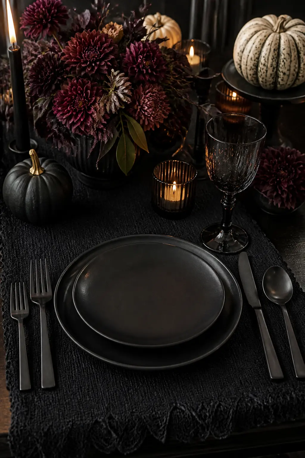 Black Flatware If Available