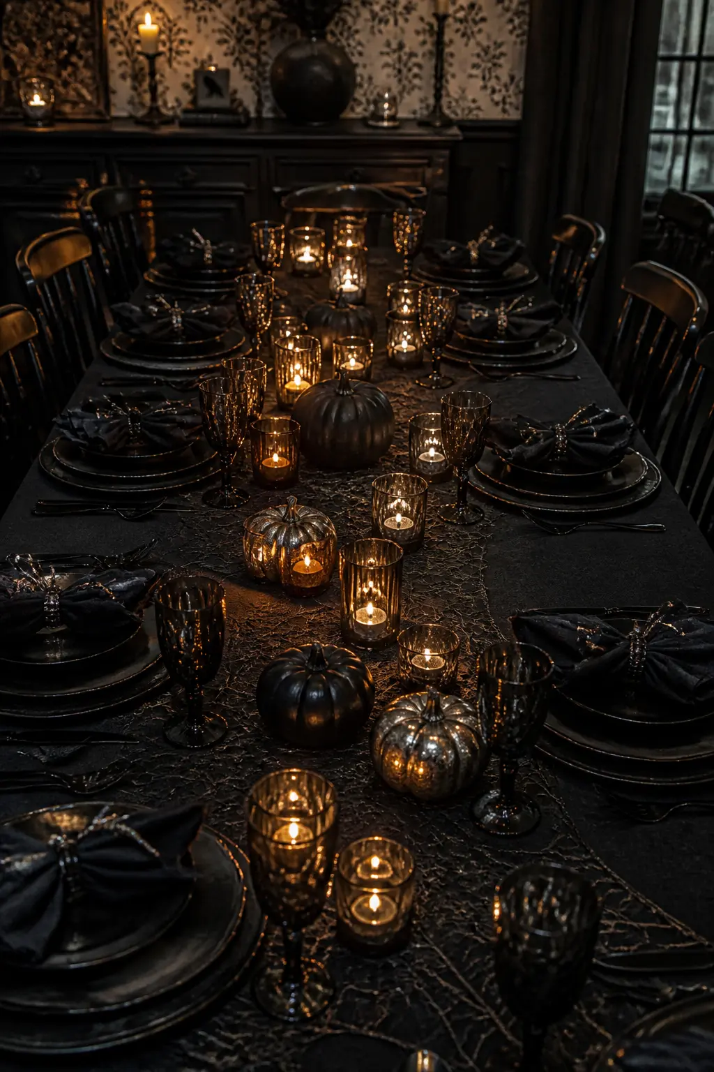 Votives Scattered Rather Than One Tall Centrepiece