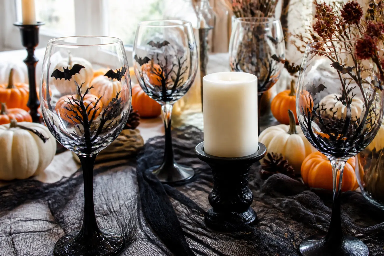 12 DIY Halloween Wine Glasses That Wash Clean by November
