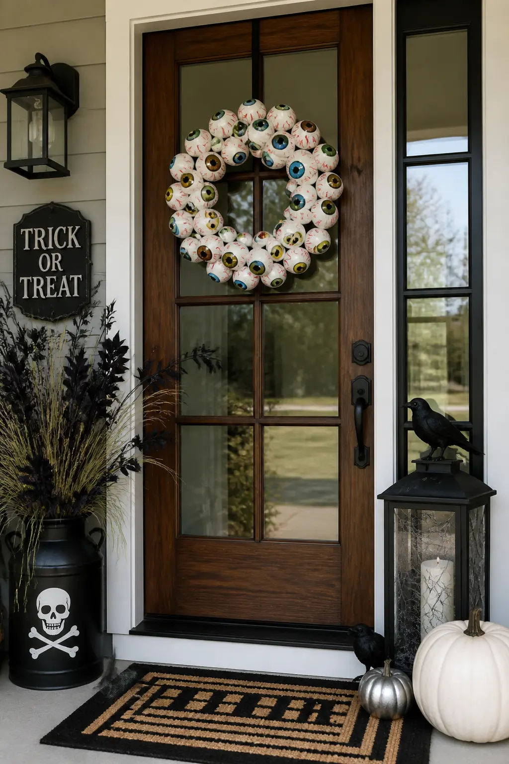 Eyeball Wreath with Painted Ping-Pong Balls