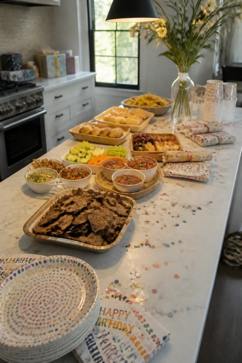 Buffet Served From the Worktop