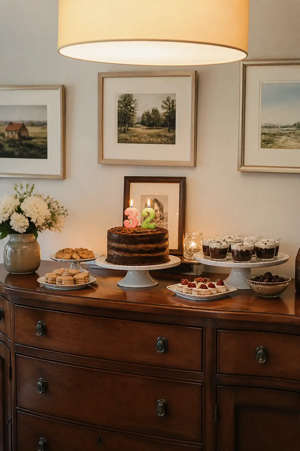 Dessert Table on the Sideboard