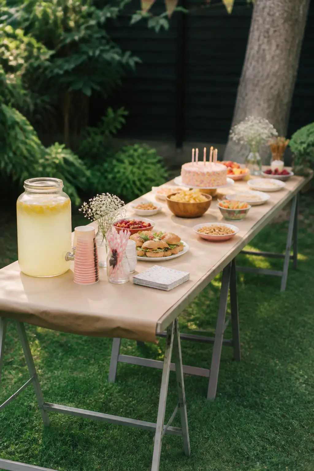 Trestle Tables Borrowed From Neighbours