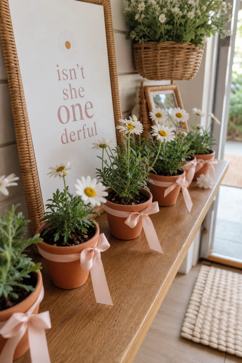 Take Home Daisy Plant in a Terracotta Pot — A tiny potted daisy is a step up from a seed packet for guests who want something already growing, and terracotta