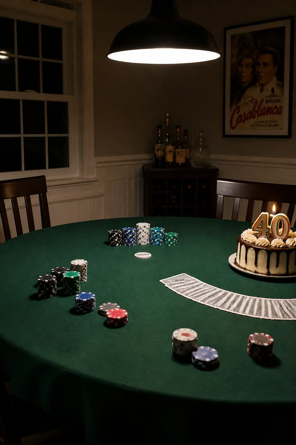Poker Table With Chips and No Money