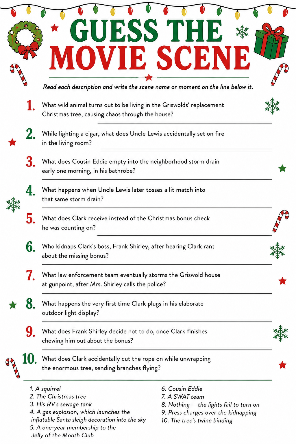 Guess the Movie Scene printable