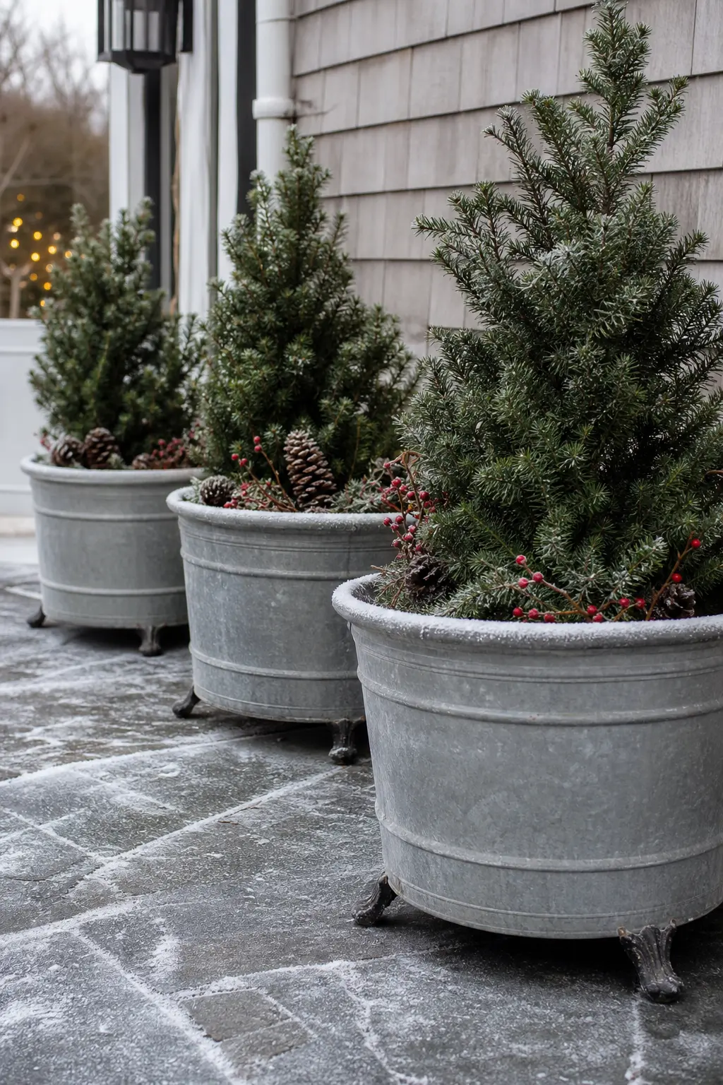 Planters Raised on Feet So They Drain