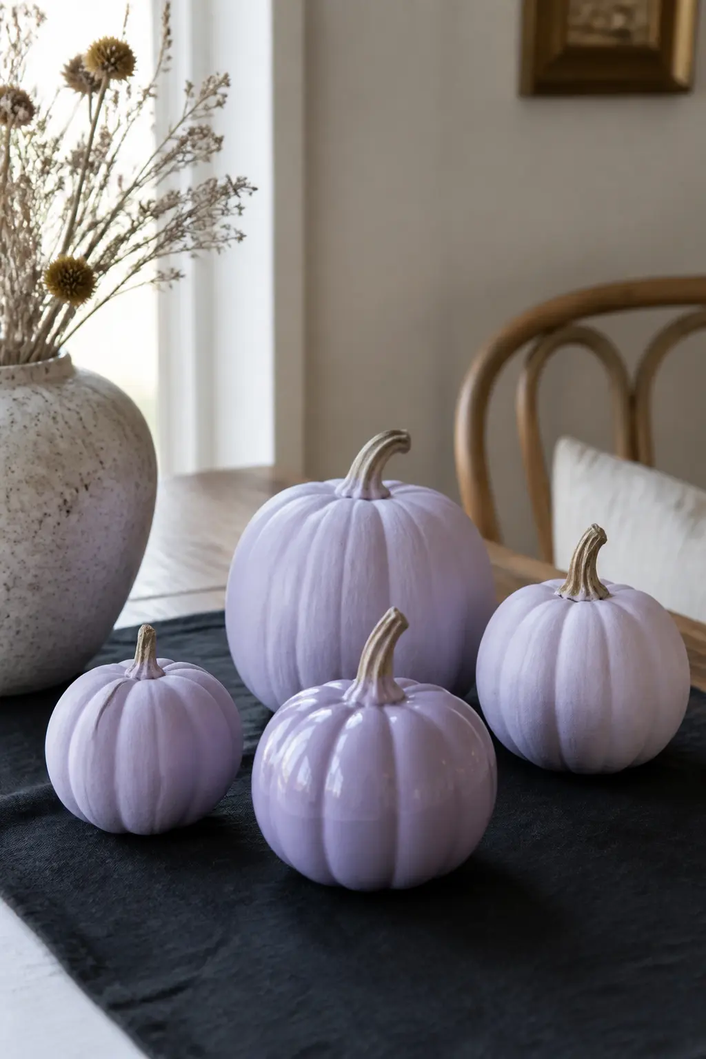 One Gloss Pumpkin Among Matte Ones — Every other entry in this article is matte. Pastel painted pumpkin