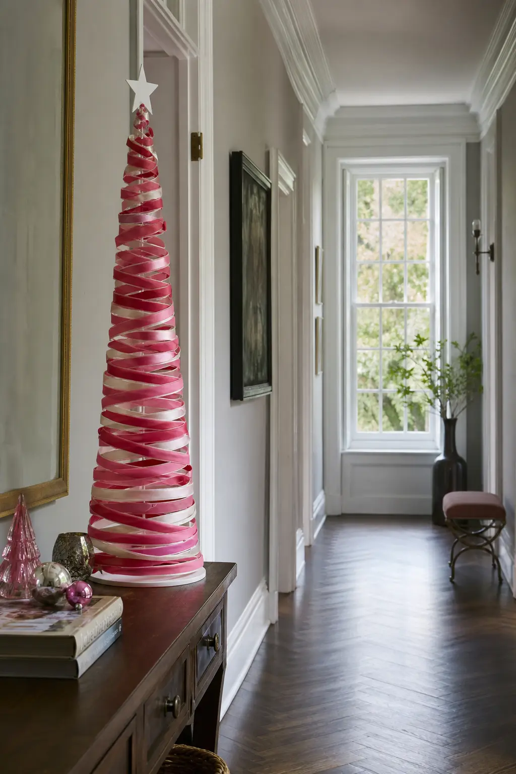 Candy Stripe Tree in a Hallway
