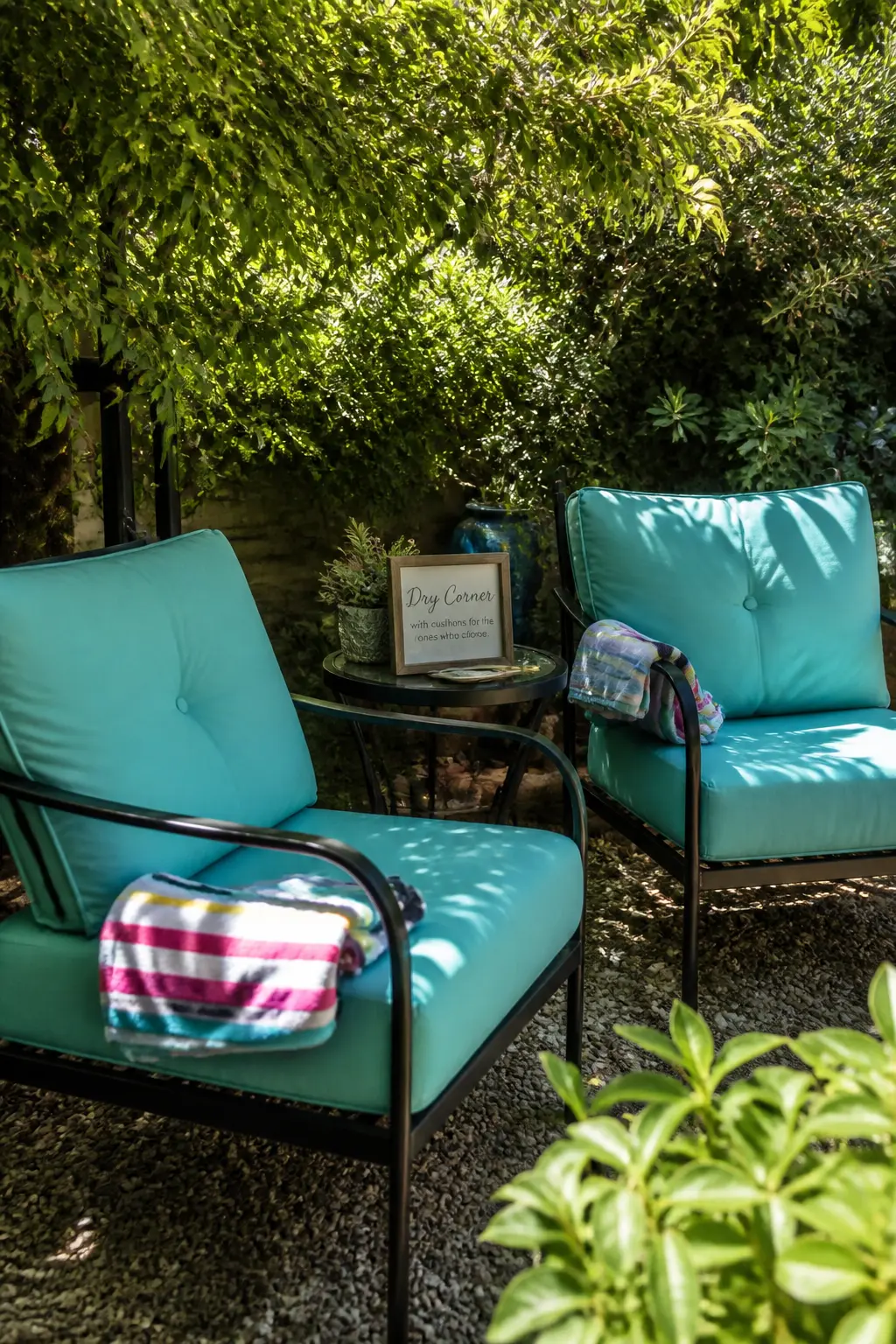 A Dry Corner With Cushions for the Ones Who Are Done