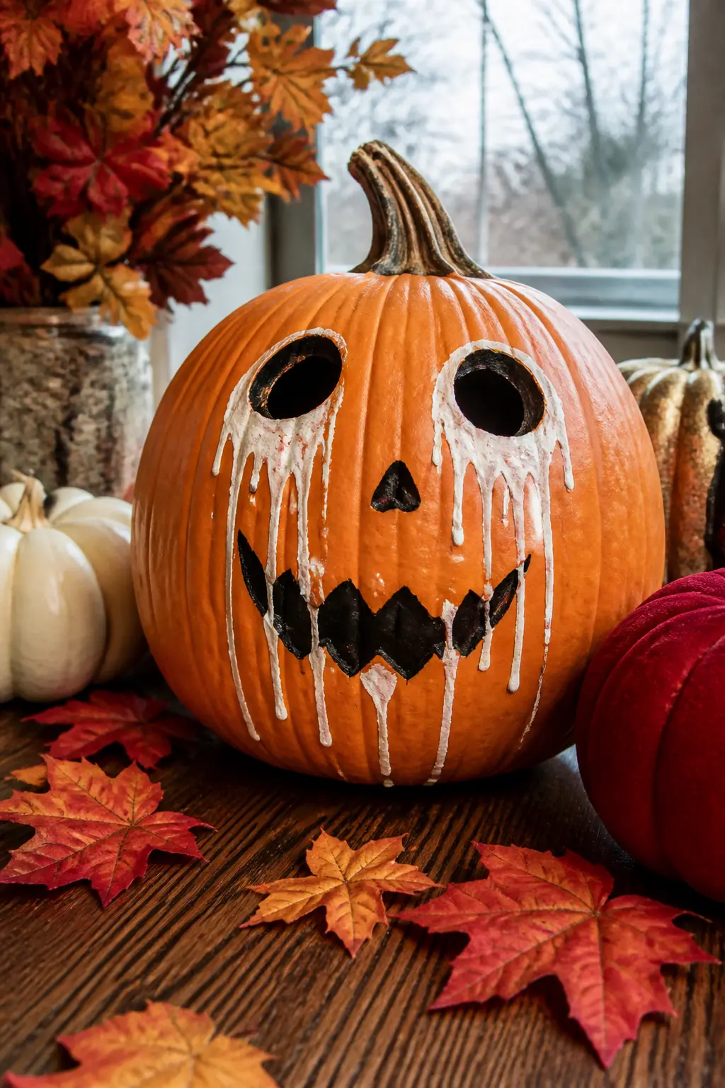 Drippy Melting Face Pumpkin
