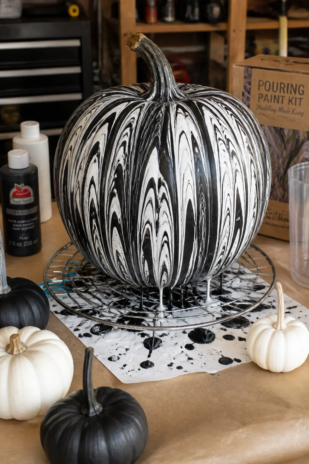 Marbled Drip Pumpkin