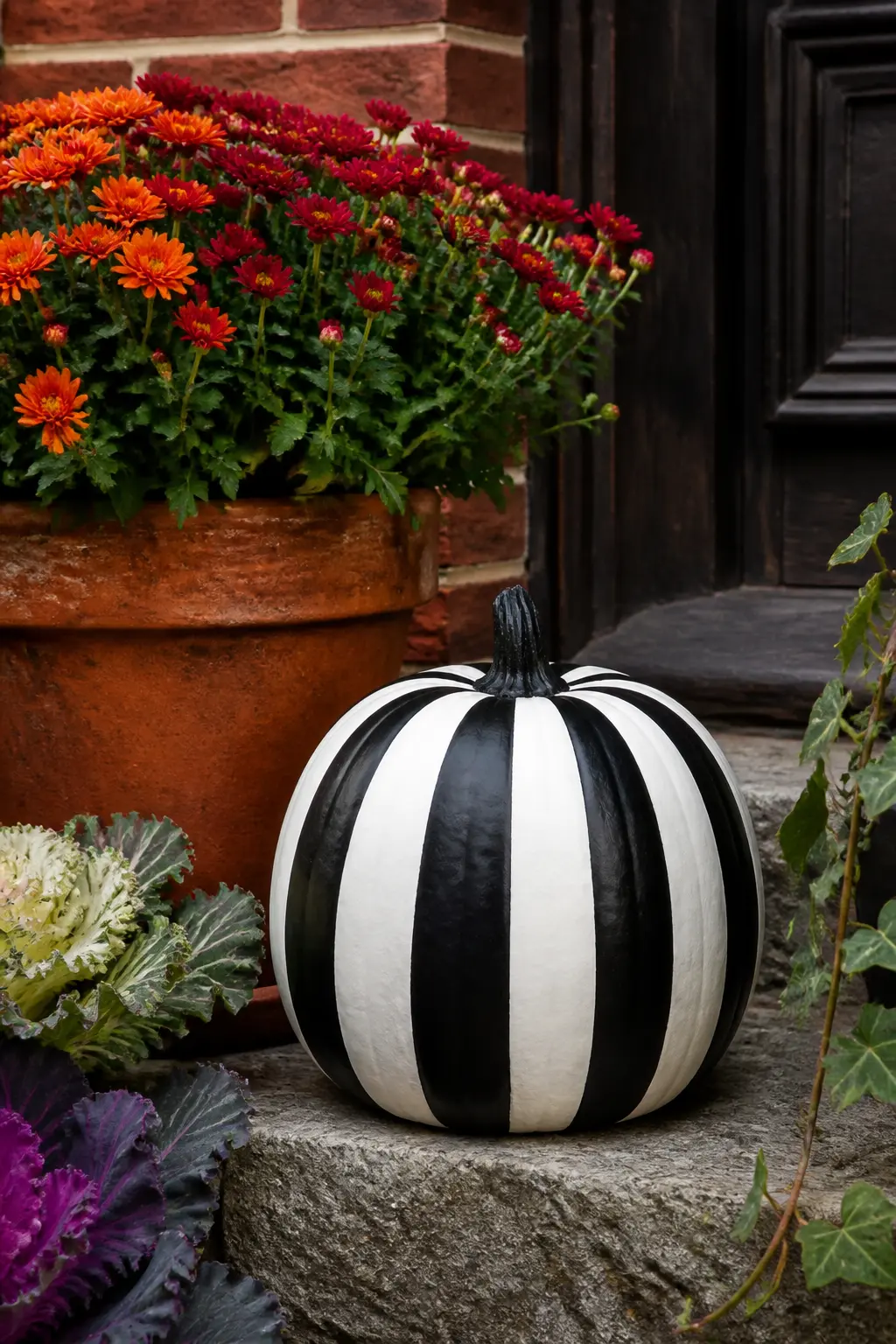 Striped Two-Tone Pumpkin